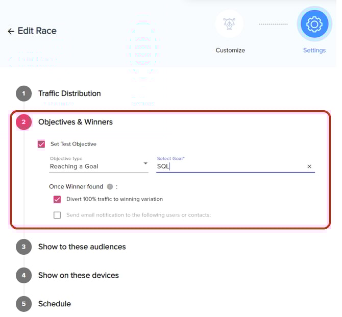 6 - objectives and winners