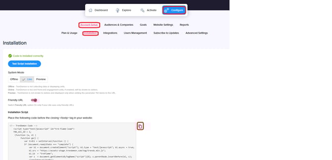 KB - install td code
