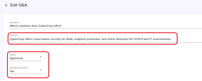 contextile KB - edit and approve guiding questions
