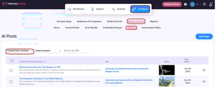 contextiles - see pool