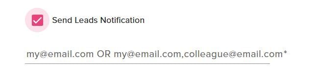 form - lead notification