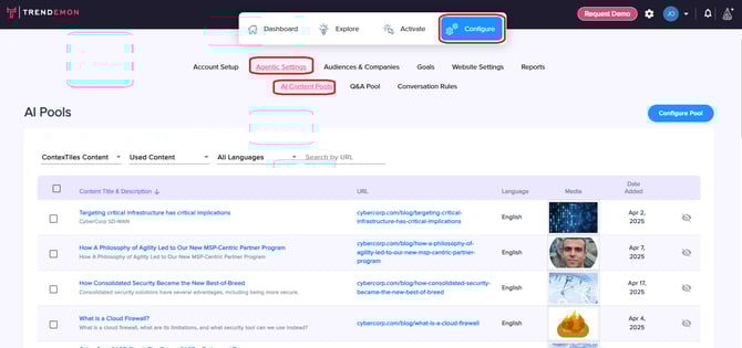 kb - agentic settings menu 1