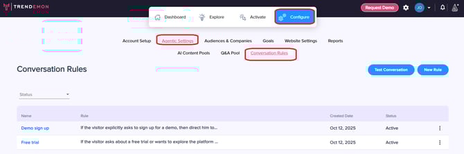 kb - conversation rules