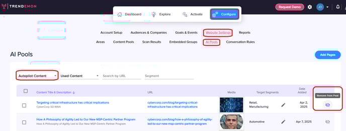 new - autopilit remove