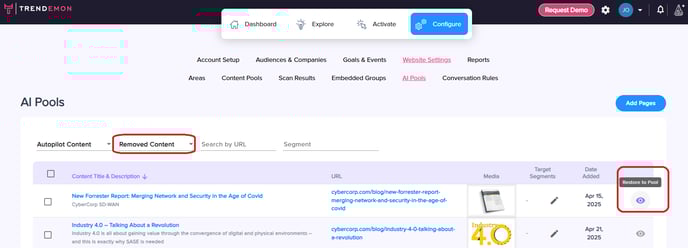new - autopilit restore